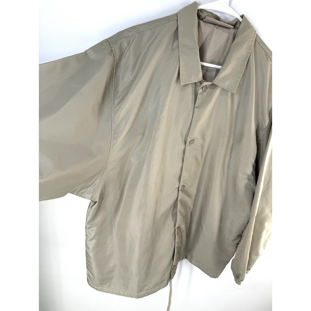 ESSENTIALS Fear of God 1977 Coaches Jacket Fog Snap Button Unlined Pocket Medium - Picture 3 of 12